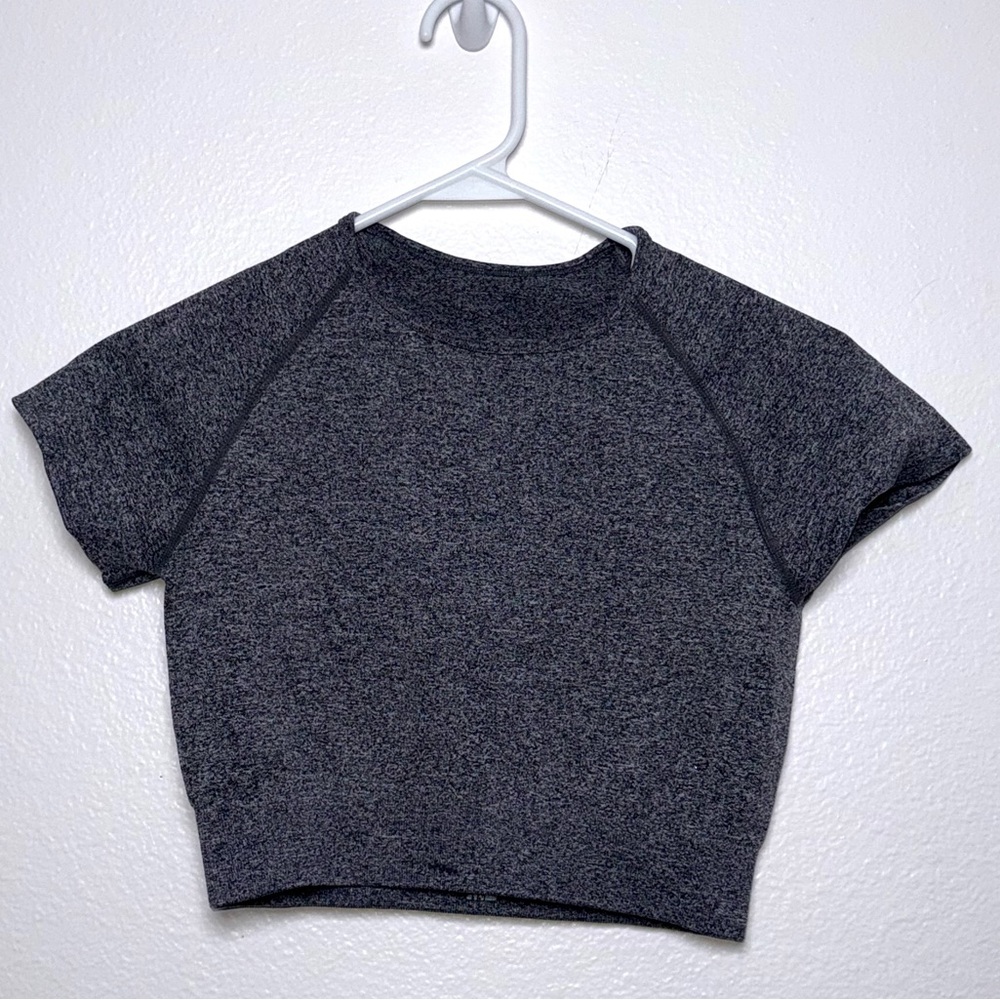 Gray Fitness Crop Top